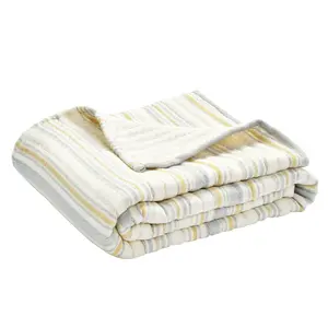 Solange Stripe Kantha Pick Stitch Yarn Dyed Cot ton Woven-TH
