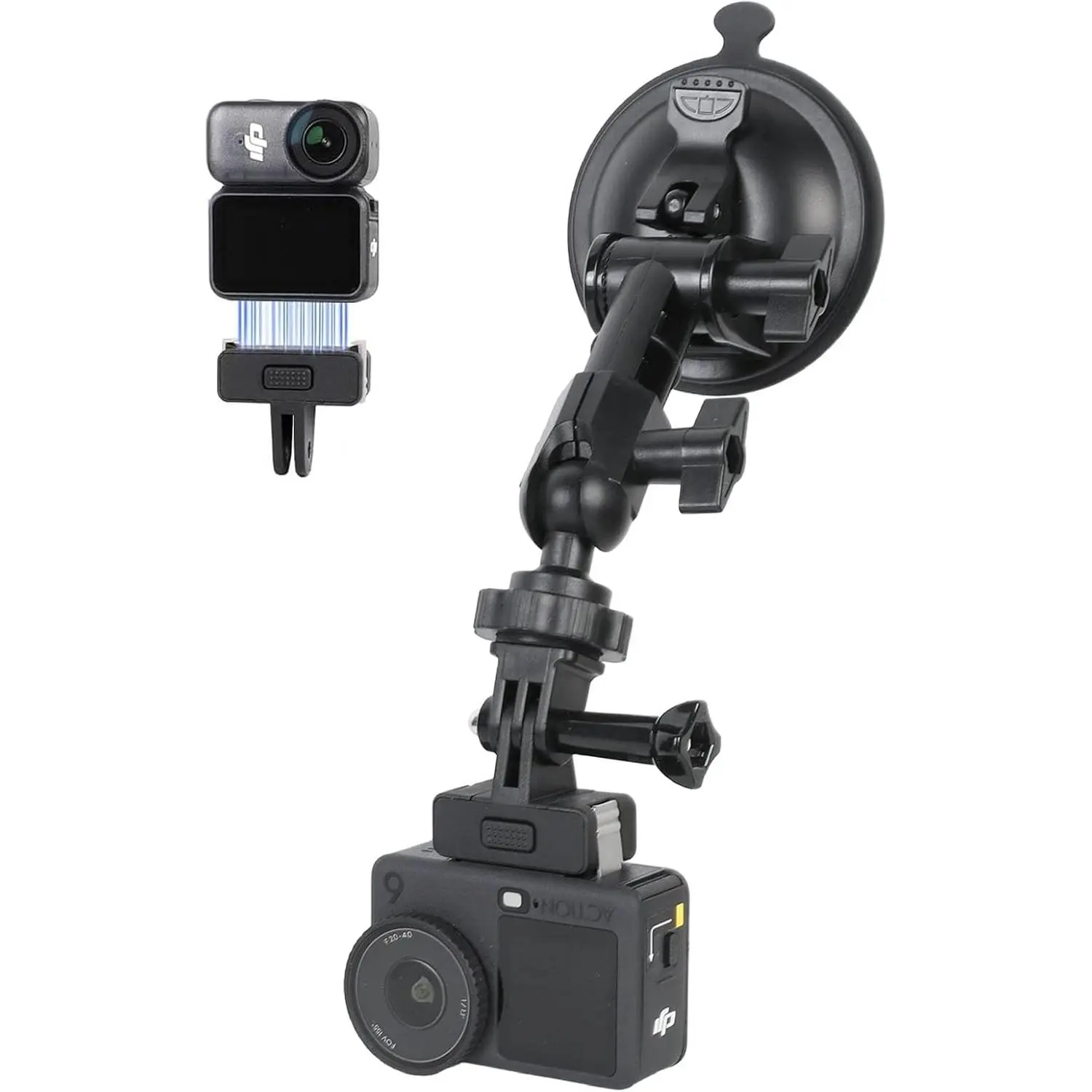 for Osmo Action 6 Osmo Nano Camera Suction Cup Mount,Quick Release Magnetic Mount 360 Rotation Suction Cup Holder Windshield Dash Holder with for DJI osmo Action 6 for GoPro Osmo Nano Accessories