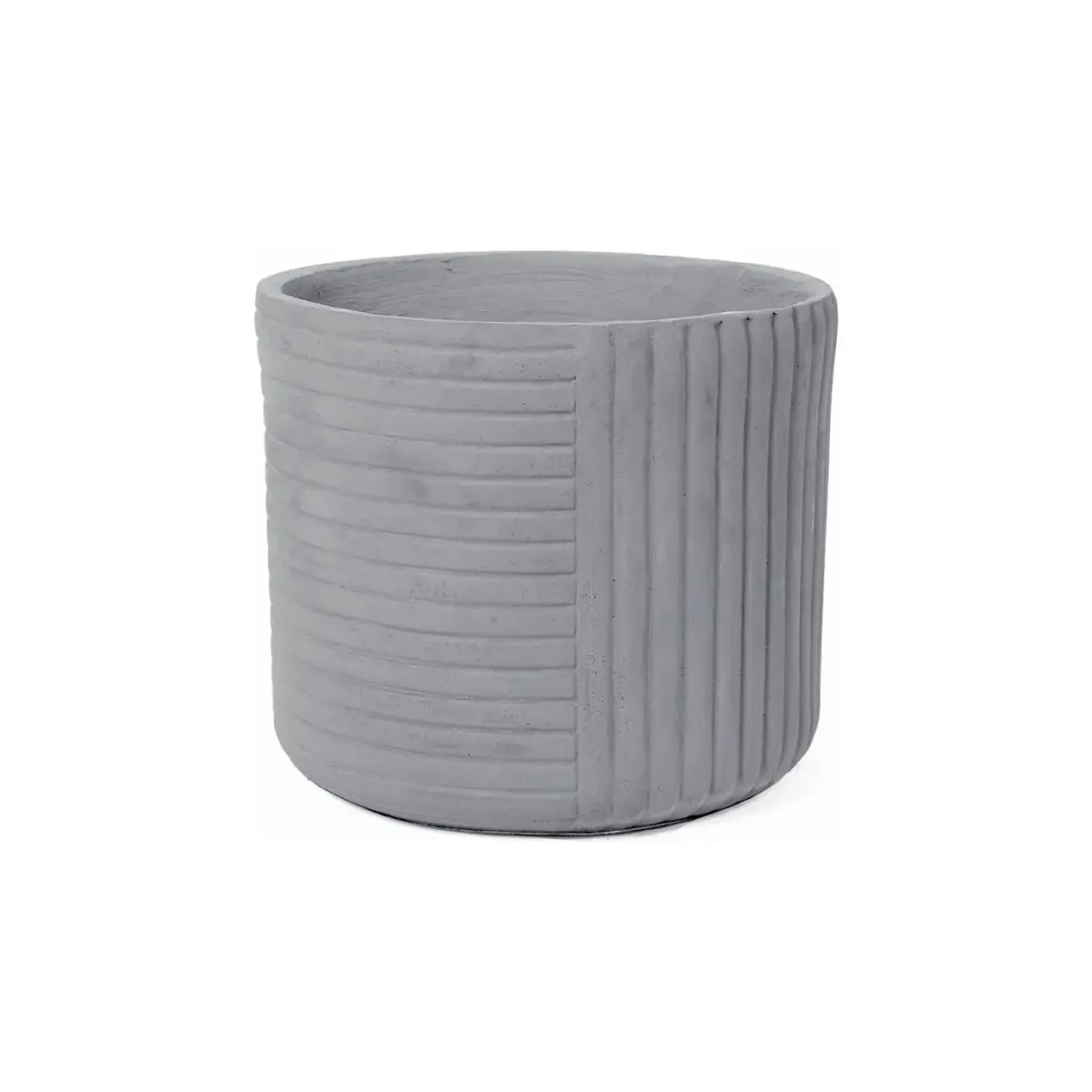 Concretti Designs B3251950 Alpine Indoor & Outdoor Round Pot Planter, Stone - 15.37 in. Dia. x 13.37 in.