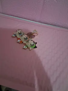 Gold Cartoon Trio Pendant with Multicolor Zircon Stones – Premium Urban Charm