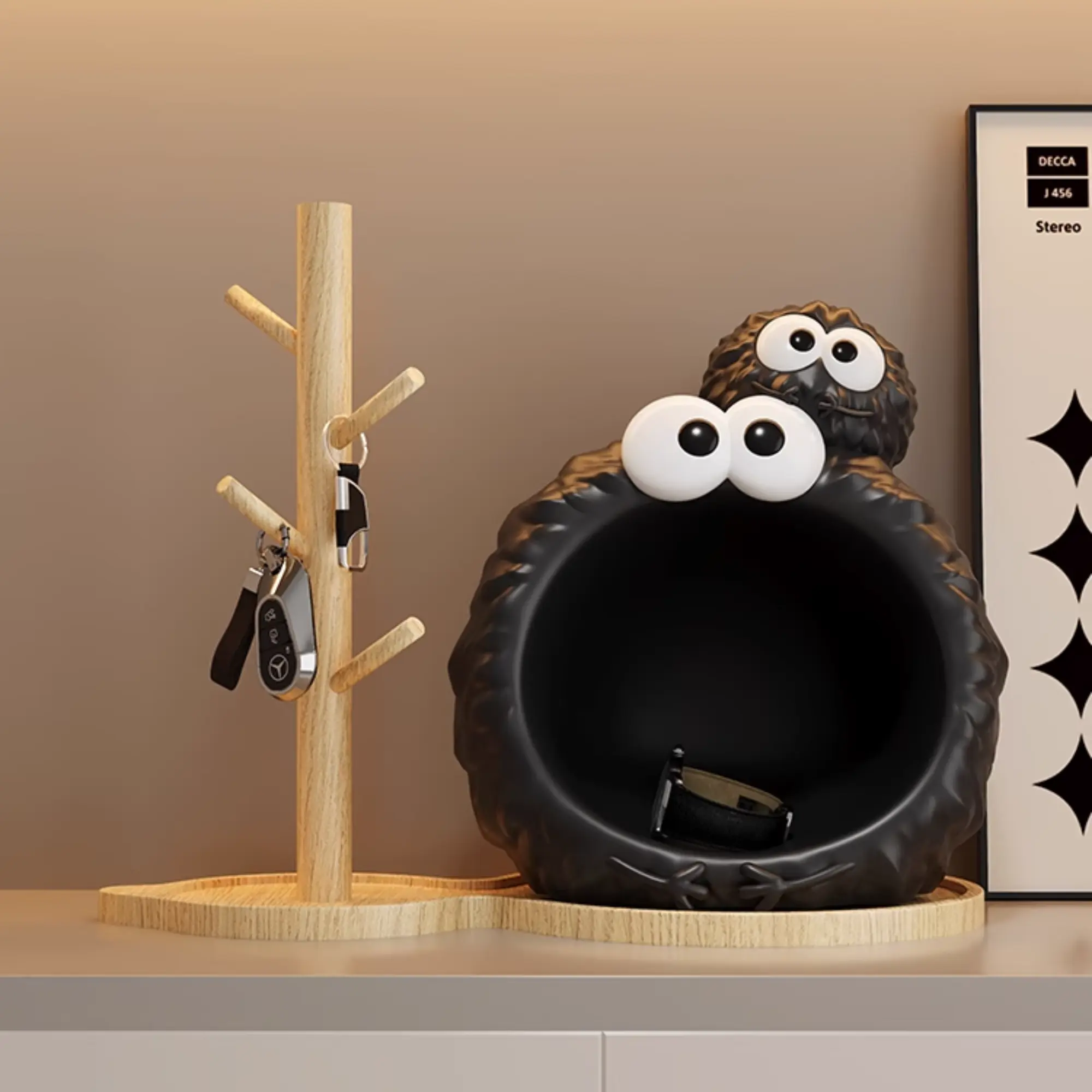 Briquette Elf Cartoon Desktop Storage Ornaments - Entry Furniture for Living Room & TV Cabinet, Stylish Home Accessories