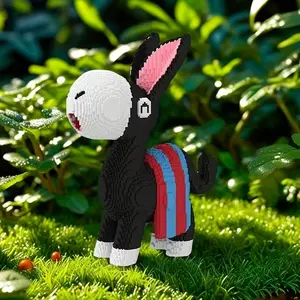 Creative Animal Donkey Puzzle Blocks Decorative Figurine, Perfect Gift for Birthday Halloween Valentine Christmas, Home Decoration DIY Crafts