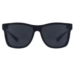 Sustainable Future Black Square Wayfarer Sunglasses Gold Frame Mirror Gold-Tan Lens UV 400 Protection Hand-Assembled Imported One Size Includes Free Case & Cloth