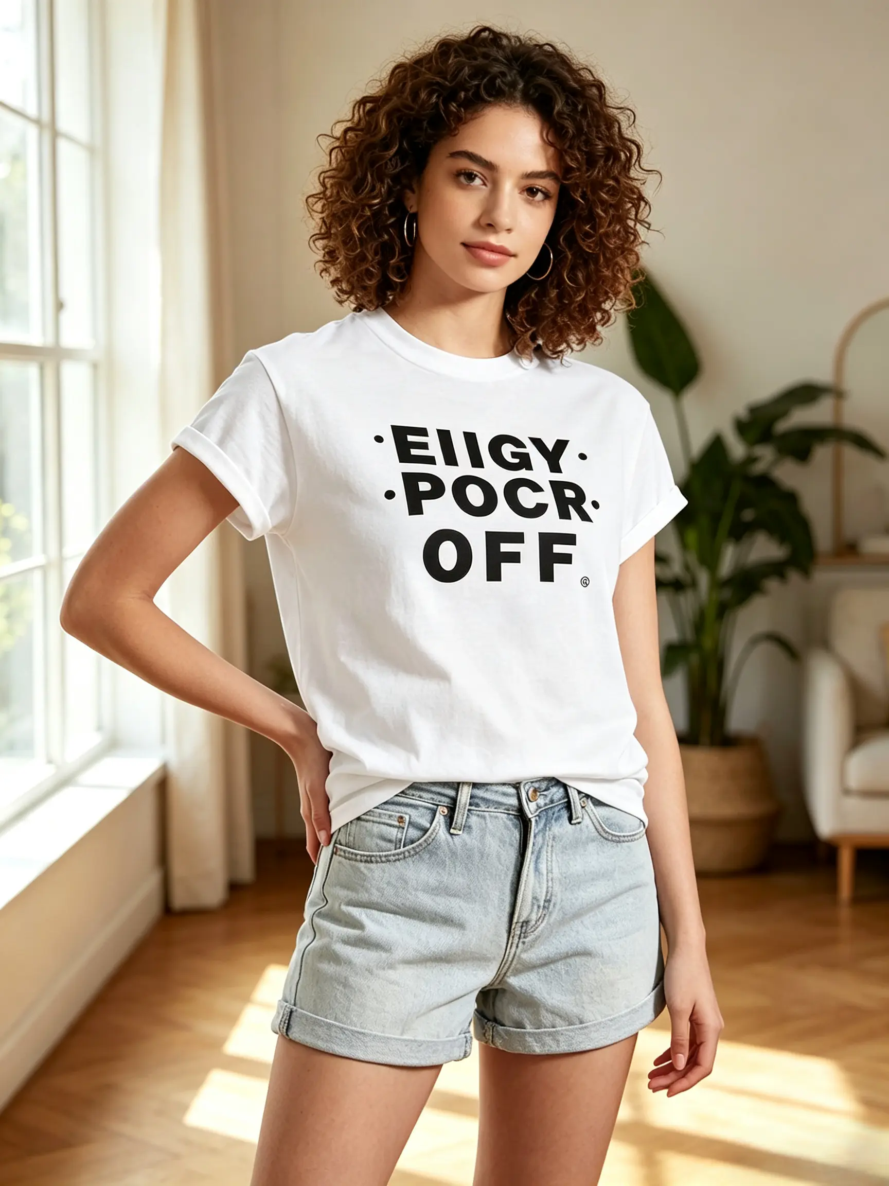 Women's EIIGY "POOR OFF" Fold-Hidden Sarcastic Twist Garment, Unisex Crew Neck Cotton Tee, Magic Fold Reveal Graphic, Relaxed Casual Essential, Unique Prank Birthday Gift (S-5XL), Cargo Bottom-Matching Squad Outfit