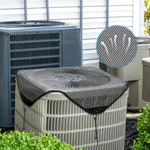 Air Conditioner Cover outside, Waterproof Mesh Air Conditioner Cover, Heavy Duty Central Mesh Net AC Condenser Cover, Durable Heat Pump Outdoor Unit Top Shield Cover