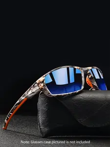 Unisex Sport Sunglasses, Fashionable Retro Square Frame, Outdoor Fishing Cycling Hiking Climbing Skiing Running Driving Travel UV Protection Glasses