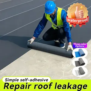 1 Roll Waterproof Sealing Tape, Waterproof Self Seal, For Roof Tiles, Long Life Waterproof Leakproof, Size 19.6in(W)*5.5yd(L), UV And Temp Resistant, Seals Metal Tiles Vehicle Tops Pipe Gaps, Quick Leak Repair