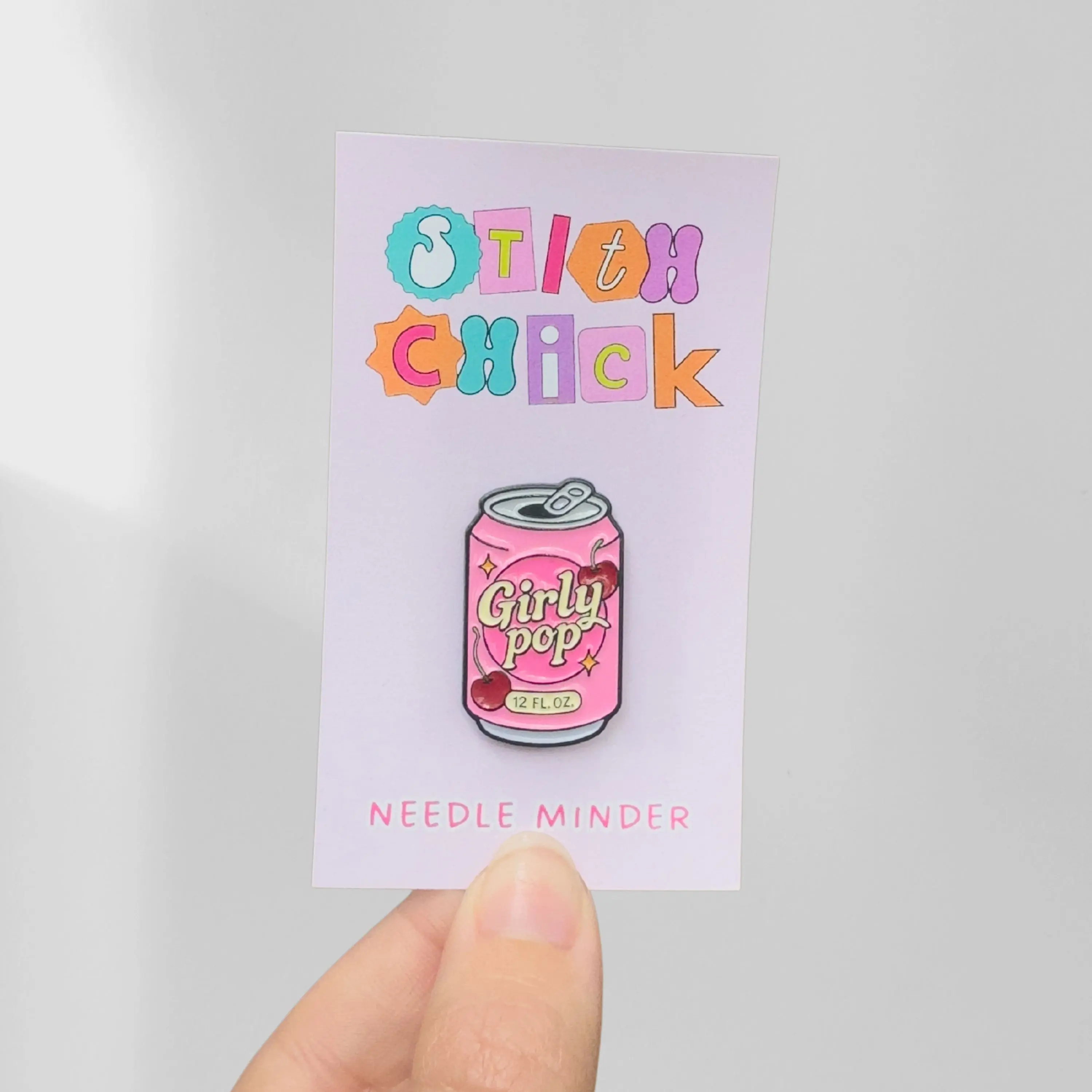 Girly Pop Soda Pink Giry Magnetic Needle Minder