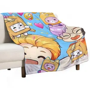 Lankybox Thermal Throw Blanket Warm Lightweight Patterned Flannel Blanket Room Decor,Bedding Room for Christmas Birthdas