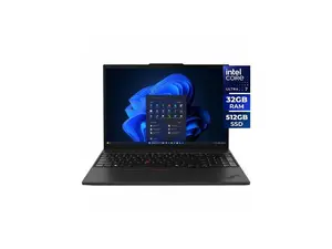 Lenovo ThinkPad T16 Gen 4 21QE005NUS 16" Touchscreen Notebook - WUXGA - Intel Core Ultra 7 255U - 32 GB - 512 GB SSD - English Keyboard - Black - Intel Chip - 1920 x 1200 - Windows 11 Pro - Intel