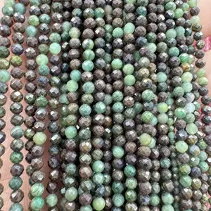 2-3-4mm natural African turquoise beads| Smooth round beads, suitable for jewelry making, multifunctional, suitable for bracelets, necklaces, earrings, pendants, etc.- A perfect unisex gift choice, 15inch strand