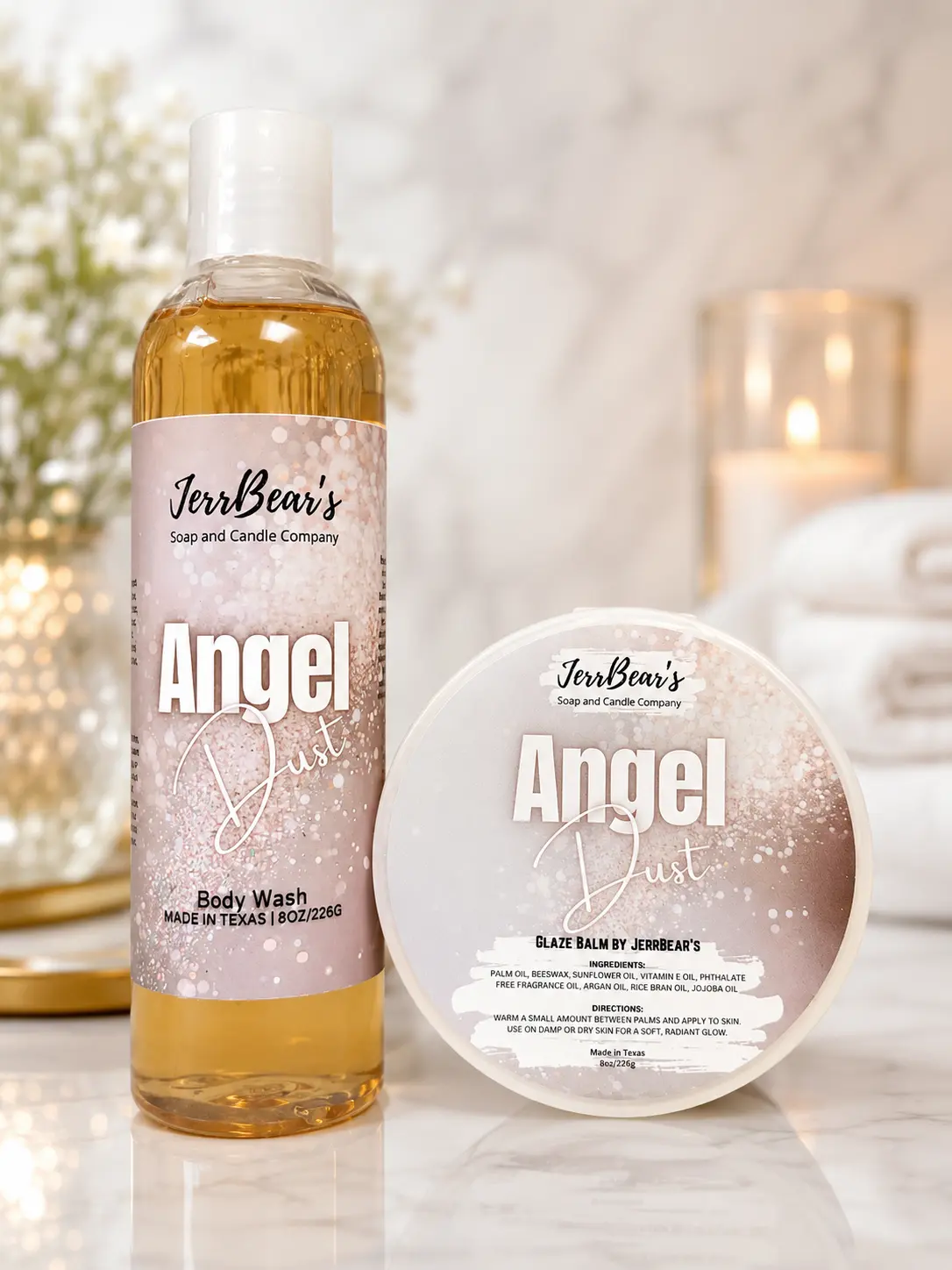 The Glaze Ritual Duo - Glaze Balm by JerrBear's & Body Wash -  Moisture Moisturizing Fragrance