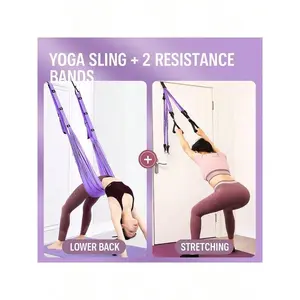 G 1pc  Dance Stretching Equipment - Yoga Strap, Backbend Training Yoga Stretching Rope With Door Anchor, Flexibility Trainer Stretching Equipment Assist Stretch Strap For Fitness Gymnastics Dance Aerial Yoga Ballet