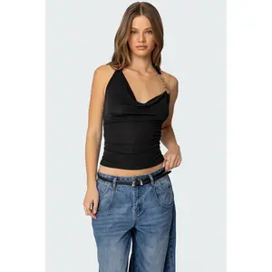 Rhia Cowl Neck Halter Top