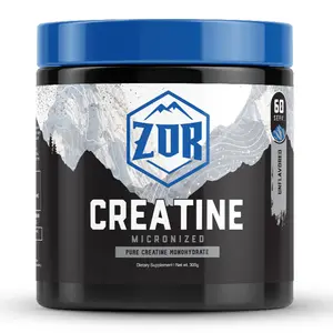 Zor Labs Creatine Monohydrate Micronized Powder for Men & Women Pure Unflavored 30 Servings 5g per Serving Performance Focus Support Post Workout Recovery