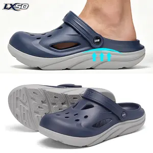 Lxso Men's and Women's Platform Elevated Clogs | Outdoor | Thick-Soled | Non-Slip | Odor-Resistant | Durable | Quick-Drying | Soft Beach Sandals | Arch Support | Summer Slippers - Blue