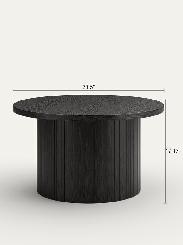 【Valentine's Day gift】ONBRILL 31.5" Gorgeous Fluted Coffee Table, Round Mid Century Coffee Tables for Living Room, Cute Modern Wood Coffee Table, Drum Accent Small Center Table, Bedroom Furniture, Christmas Gift 【Valentine's Day gift】ONBRILL 31.5" Gorgeous Fluted Coffee Table, Round Mid Century Coffee Tables for Living Room, Cute Modern Wood Coffee Table, Drum Accent Small Center Table, Bedroom Furniture, Christmas Gift