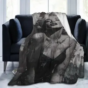 Marilyn Monroe Blanket Plush Flannel Warm Throw With High-Definition Classic Hollywood Portrait Design, Ideal Sofa Throw For Relaxing Evenings, Travel Blanket For Road Trips, And Cozy Bed Blanket Layering For Glamorous Home Decor