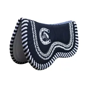 Charro Black Saddle Pad Carona Cola de Pato Negra