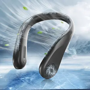 Portable Neck Fan-5200mAh Rechargeable USB-Powered Cooling Fan With 3 Speed Hands Free Bladeless For Tent, Outdoor - Battery Powered Fan(4-16Hrs) - Compact & Lightweight For Picnic, BBQ, Fishing, Travel, Jobsite