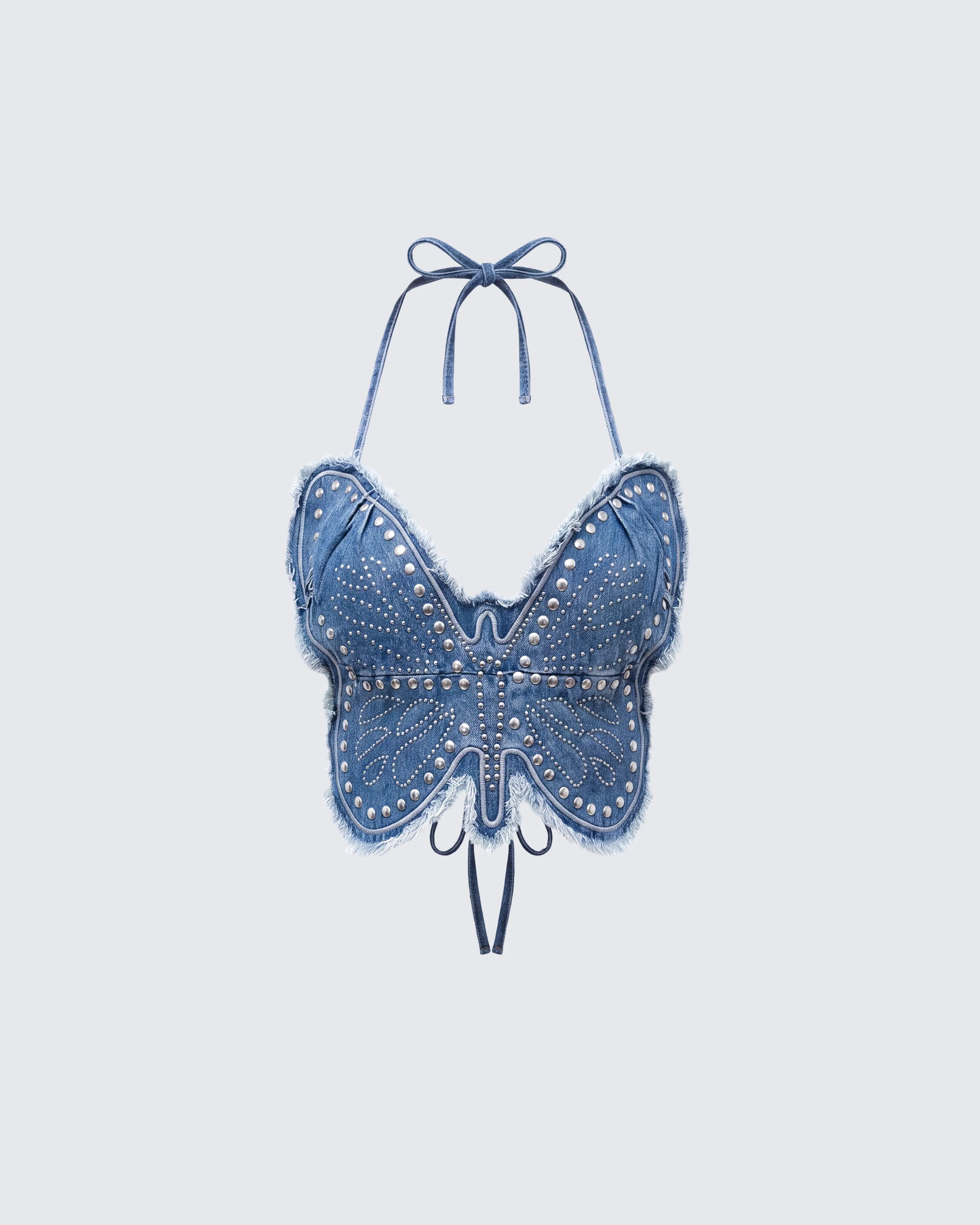 Olivette Blue Denim Butterfly Top