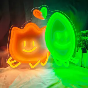 Battle for Dream Island Cute Smiley Neon Sign, USB Powered LED Neon Light for Bedroom, Gaming Room, Kids Room & Aesthetic Home Decor