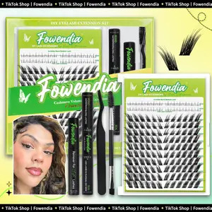 Fowendia Lashes Fox Cat Foxeyelash Eye | Waterproof Lash Clusters Kit C/D Curl DIY Extension Kit and Lash Clusters 8-18mm with Bond, Seal, Remover | Super Fine Invisible Band Lashes, Glue-Free Cat Eyelashes Lower Extensions dealsforyoudays