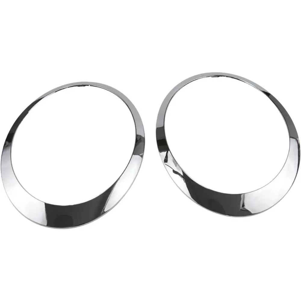 Chrome Headlight Trim Ring Replacement - 1 Pair OEM Part, Driver & Passenger Side Bezel Compatible With MINI Cooper R55 R56 R57 R58 R59 (2007-2015), 2007-2015 Years