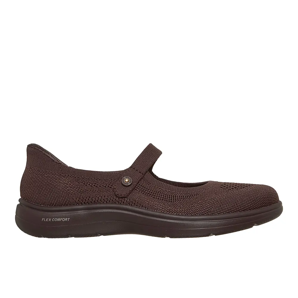 Skechers Womens Slip-Ins On-The-Go Flex Radiant Mary Ann Slip On Flats Casual - Brown