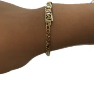 14K Gold Cuban Baby Bracelet - Simple Design for Babies' Wristwear