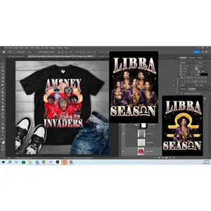 PSD-239 Trending Retro 90's Style Bootleg Tee Design All-Over Sublimation Photoshop Template