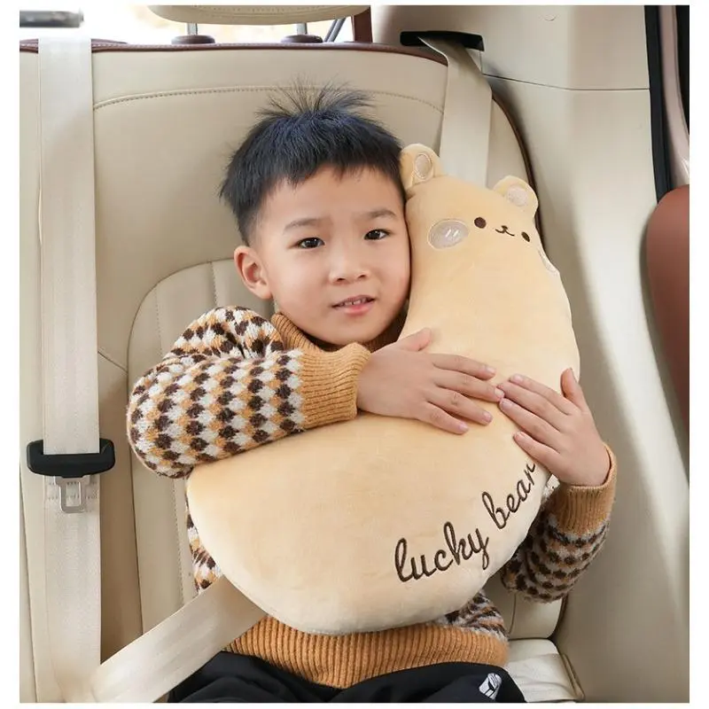 These adorable plush seatbelt covers slip over your car's seatbelts to provide cushioned protection for your neck and shoulders; their soft, fluffy material creates a comfortable buffer between the rigid seatbelt and your body.