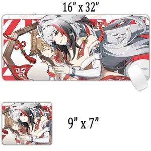 Hoshimi Miyabi Ye Shunguang Anime Mouse Pad, Keyboard Mat, Evelyn Ellen Zenless Zone Zero Anime Playmat, Zero Two Anime Girls Desk Mat For Computer Accessories, Gift For Gamer