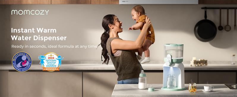 Momcozy Instant Baby Bottle Warmer,Water Warmer for Making Baby Formula,57oz Capacity, Formula Dispenser with 6 Temp Options, Breastfeeding Essentials