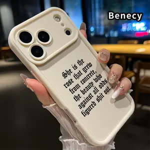 Concrete - Rose Spirit Pattern TPU Phone Case for iPhone 17 Pro Max 16 15 14 Plus 13 12 Mini 11 XR X XS Air E Shockproof Full Camera Protection Durable Slim Silicone Cover Smartphone Casing