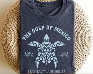 Gulf of Mexico Stay Salty Resistance Shirt, Resist Shirt, Unisex Printed Sweatshirt Men Womenswear Top Classic