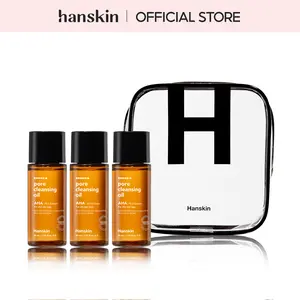 Hanskin Pore Cleansing Oil AHA 30ml*3 for Flawless Skin Care Routine Travel Kit Rich & Moist Formula
