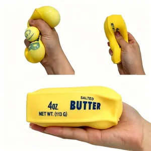 Squeeze Butter Stick - Mini 4oz Squishy Portable Stress Ball for Adults & Kids 3+ - Fast Rebound Fidget Toy for Stress Relief & Sensory Play - Soft Safe Non-Toxic Material