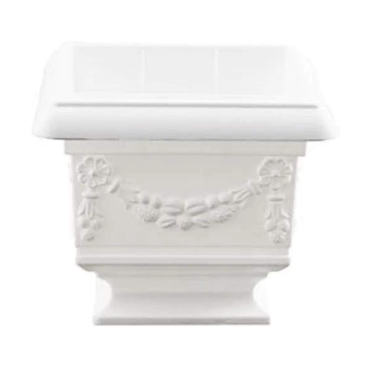 212 Main AI-DL102WH Decorative Square White Pedestal Planter, Pedestal Base Flower Pots for Home & Garden Decoration