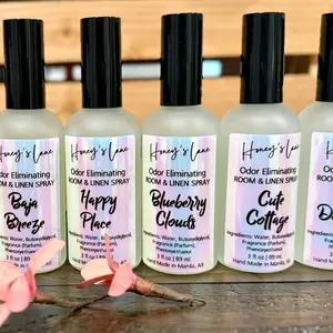 Odor Eliminating Room & Linen Spray 3oz Glass Bottle Air Freshener for Home and Bed Sheets Eliminate Unwanted Odors