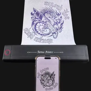 NISIMP Tattoo Stencil Printer Wireless Bluetooth Thermal Tattoo Printer with 2000mAh Battery Portable Tattoo Stencil Copier for Beginners & Artists Prints Shadows & Realistic Portraits Compatible with iOS Android Windows & MacOS