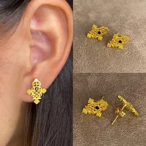 Africa Earrings for Women Gold color Round Earrings Indonesia,Nigeria,Congo,arab,Middle east Ethiopian Fashion Jewelry Girl GIFT