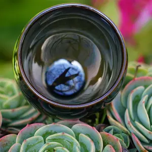 JianZhan Tenmoku Cup: Midnight Blue Golden Oil Spot, Song Dynasty Style
