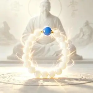 White & Blue Stone Balance Bracelet · Qi Alignment & Protection