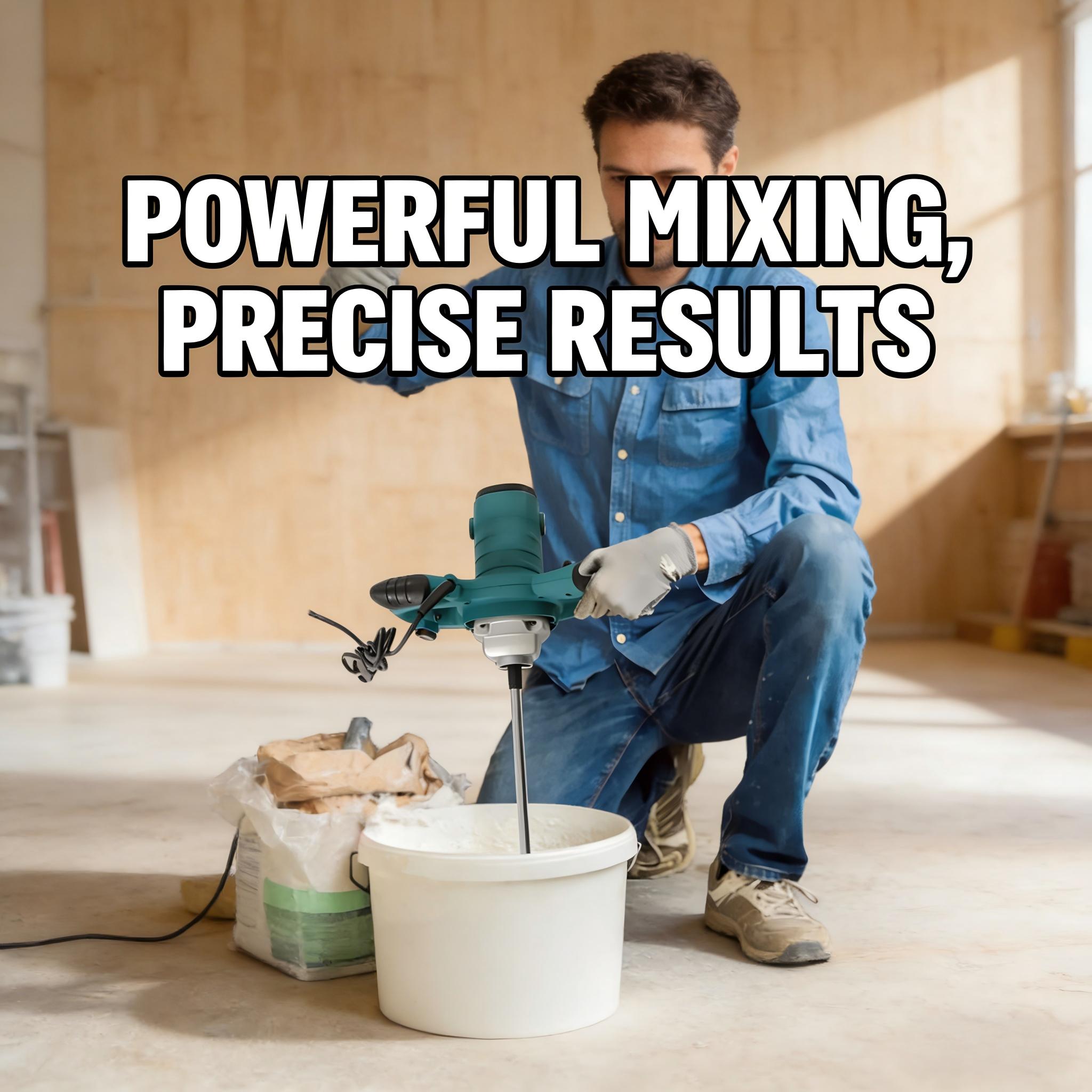 Handheld Electric Mixer, 6 Speed Settings, Paint/Plaster/Cement Concrete Mixing Device, Home Renovation Model, Meets Quality Standards