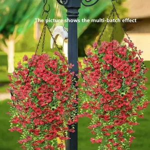 4pcs Flower Artificial Hanging Decorations Plants, Wedding Baby Shower Birthday Party Garden, Valentine's Day Mother's Day Home Decoration