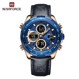Naviforce Dual Display Watch in Leather For Men