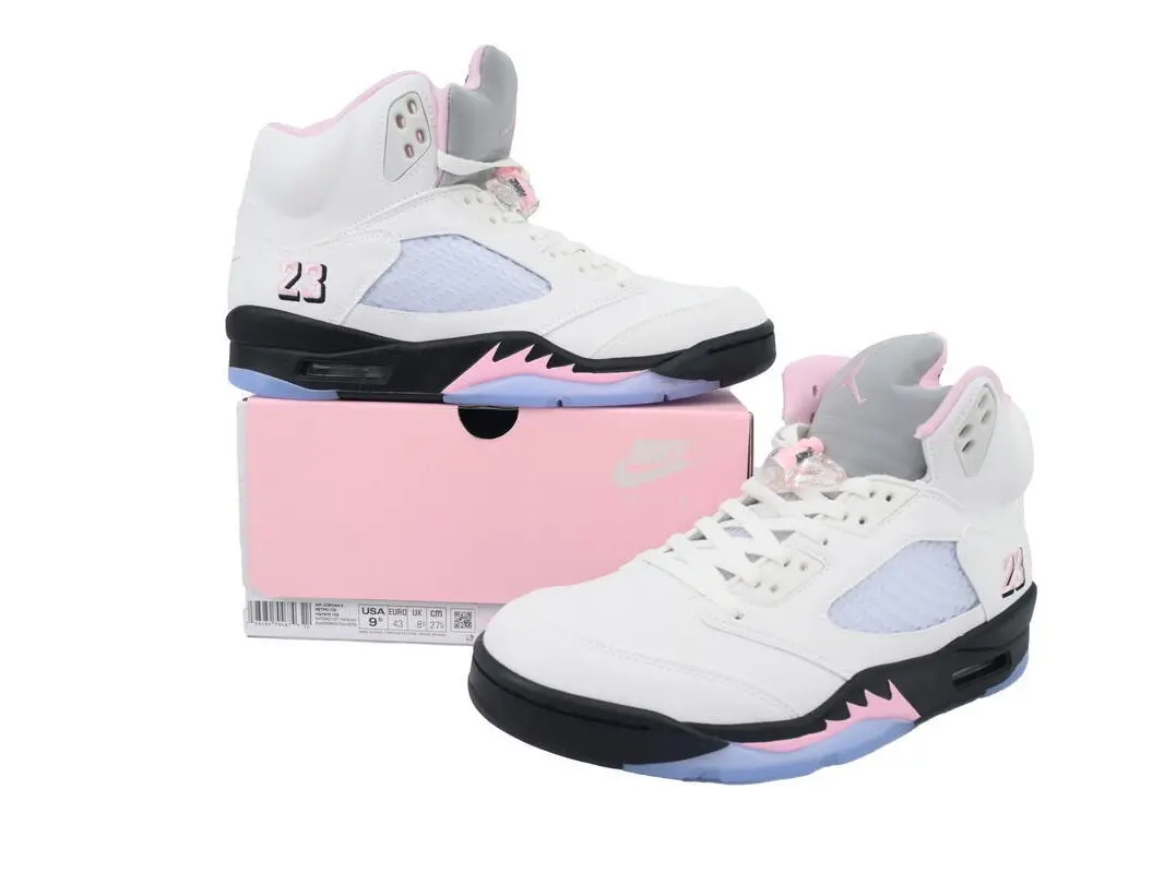 White Black Pink Color‑block High‑top Basketball Shoes Mesh Breathable Air Cushion Women Retro Fashion Sneakers