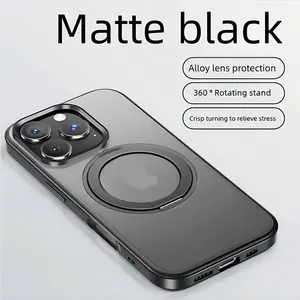 360° Rotating Bracket Phone Case, Compatible with Apple | Magnetic & Drop-proof | Adjusts Freely for Portrait/Landscape Mode, a Must-have for Office Workers and Drama Fans! Smartphone Cellphone Mount Stand