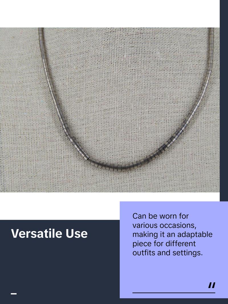Heishi Silver Choker Necklace